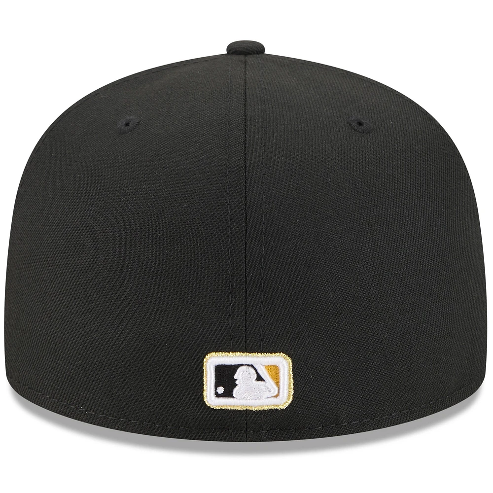 Casquette ajustée 59FIFTY Day 2025 noire des Pirates de Pittsburgh pour homme New Era avec épingles