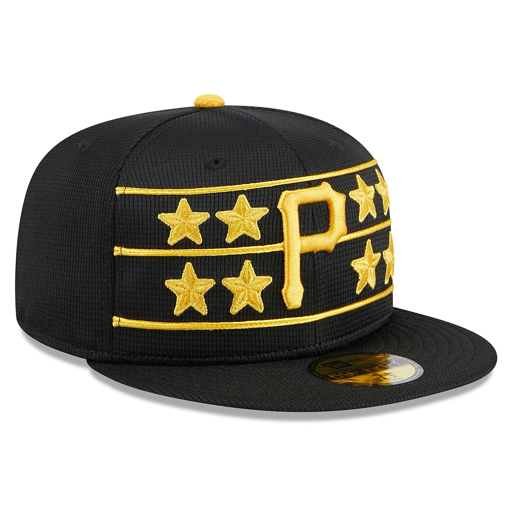 Men's New Era  Black Pittsburgh Pirates 2025 Batting Practice 59FIFTY Fitted Hat