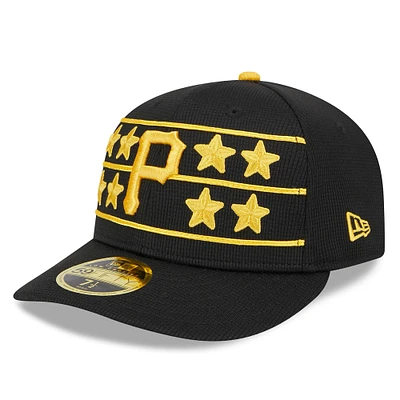 Men's New Era  Black Pittsburgh Pirates 2025 Batting Practice Low Profile 59FIFTY Fitted Hat