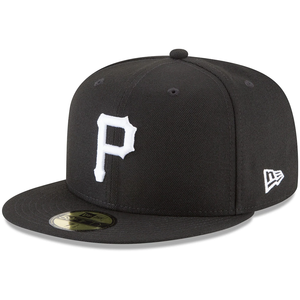 Casquette ajustée 59FIFTY Pittsburgh Pirates New Era noire pour homme