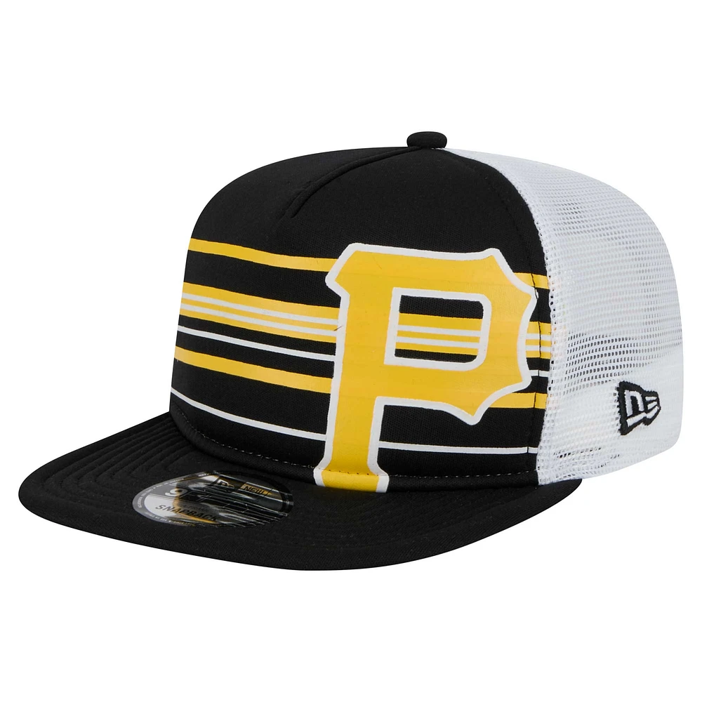 Men's New Era  Black Pittsburgh Pirates 9FIFTY A-Frame Trucker Snapback Hat