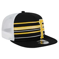 Men's New Era  Black Pittsburgh Pirates 9FIFTY A-Frame Trucker Snapback Hat