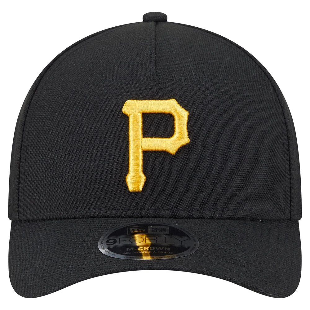 Men's New Era  Black Pittsburgh Pirates 9FORTY M-Crown Adjustable Hat