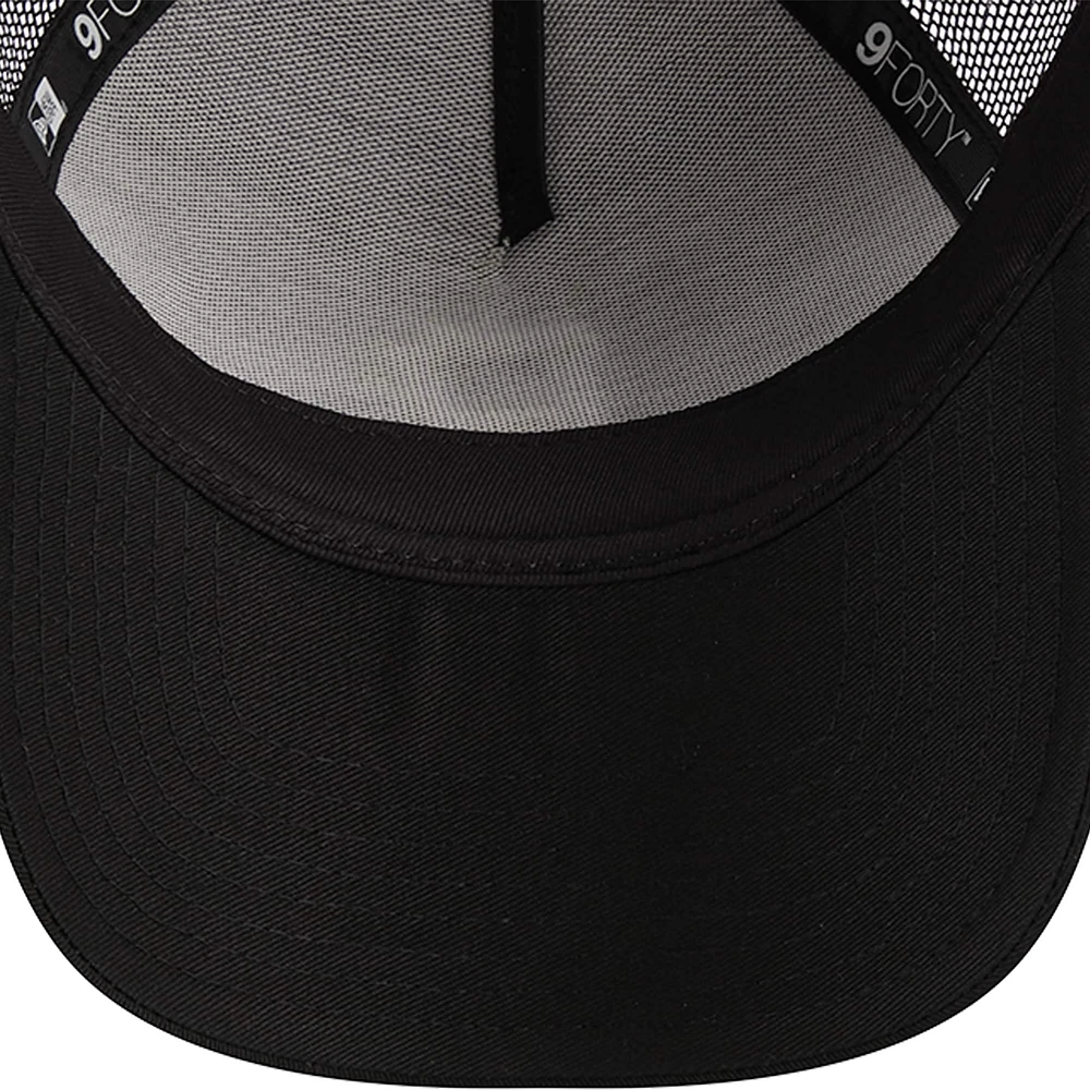 Casquette réglable noire A-Frame 9FORTY Trucker des Pirates de Pittsburgh New Era pour hommes