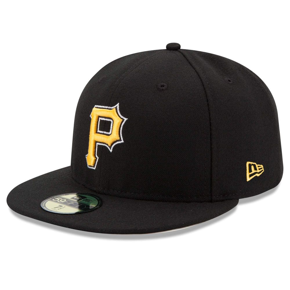 Men's New Era Black Pittsburgh Pirates Alternate Authentic Collection On-Field 59FIFTY Fitted Hat