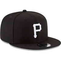 Men's New Era Black Pittsburgh Pirates Black & White 9FIFTY Snapback Hat