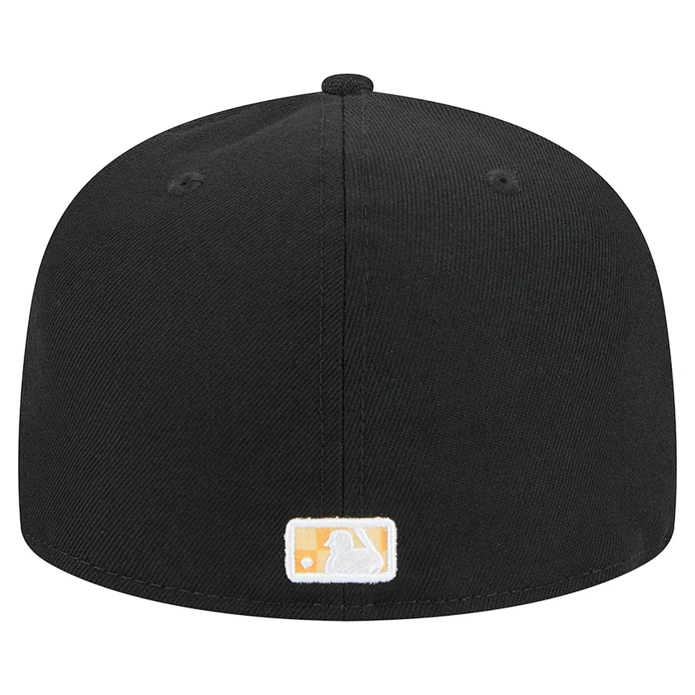 Casquette ajustée 59FIFTY à carreaux pour homme des Pirates de Pittsburgh New Era noire