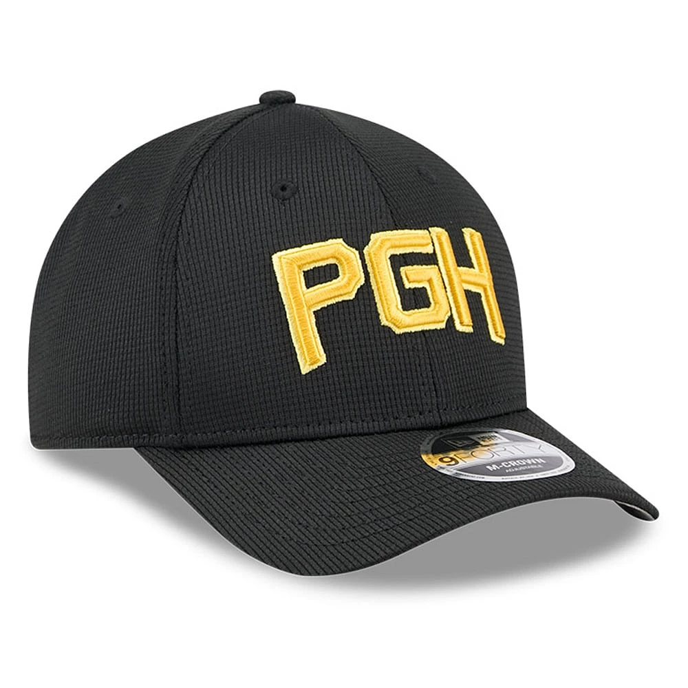 Casquette ajustable 9FORTY M-Crown City Connect pour homme, noire, des Pirates de Pittsburgh, New Era
