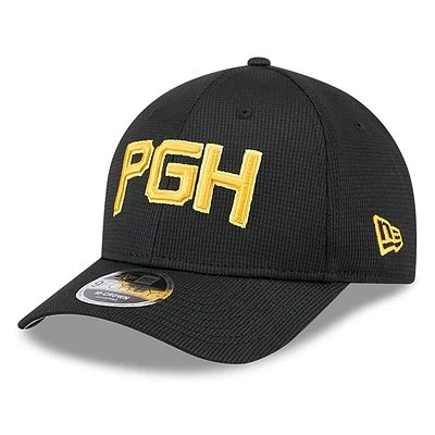 Casquette ajustable 9FORTY M-Crown City Connect pour homme, noire, des Pirates de Pittsburgh, New Era
