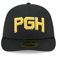 Casquette d'entraînement au bâton 59FIFTY noire New Era pour homme, City Connect, des Pirates de Pittsburgh