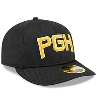 Casquette d'entraînement au bâton 59FIFTY noire New Era pour homme, City Connect, des Pirates de Pittsburgh