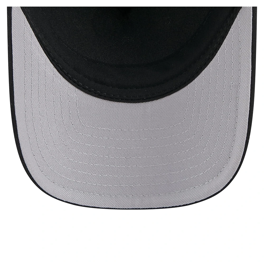 Men's New Era Black Pittsburgh Pirates City Initial 9FORTY A-Frame M-Crown Adjustable Trucker Hat