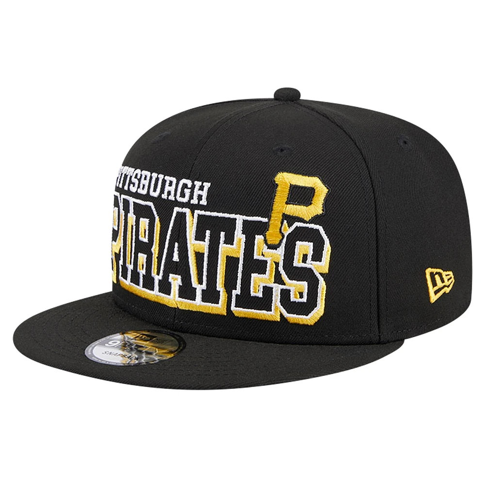 Casquette Snapback 9FIFTY Game Day Bold des Pirates de Pittsburgh New Era noire pour hommes