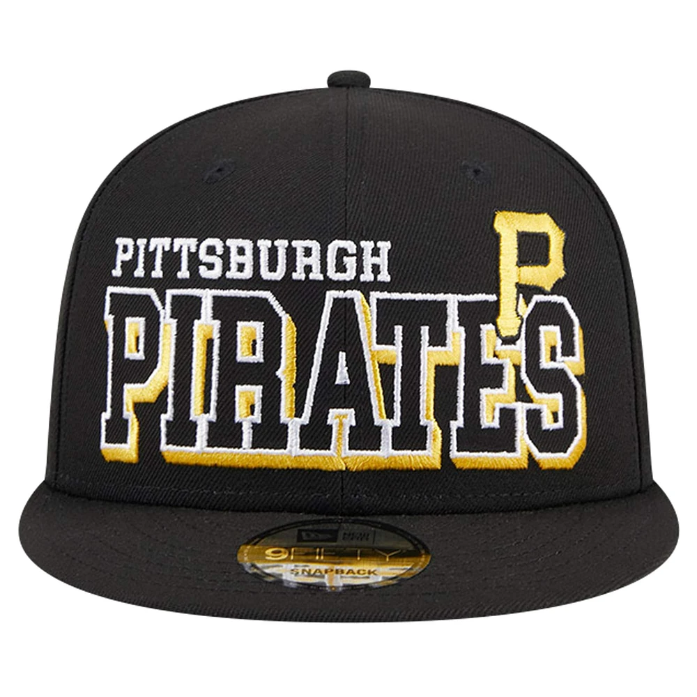 Casquette Snapback 9FIFTY Game Day Bold des Pirates de Pittsburgh New Era noire pour hommes