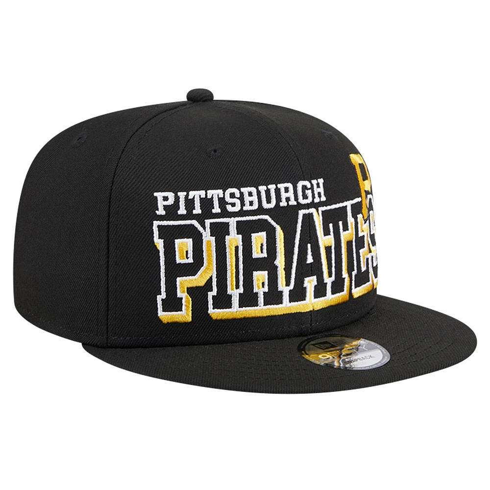 Casquette Snapback 9FIFTY Game Day Bold des Pirates de Pittsburgh New Era noire pour hommes