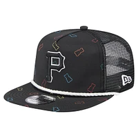 Casquette snapback noire New Era pour homme, motif Gummy Golfer des Pirates de Pittsburgh