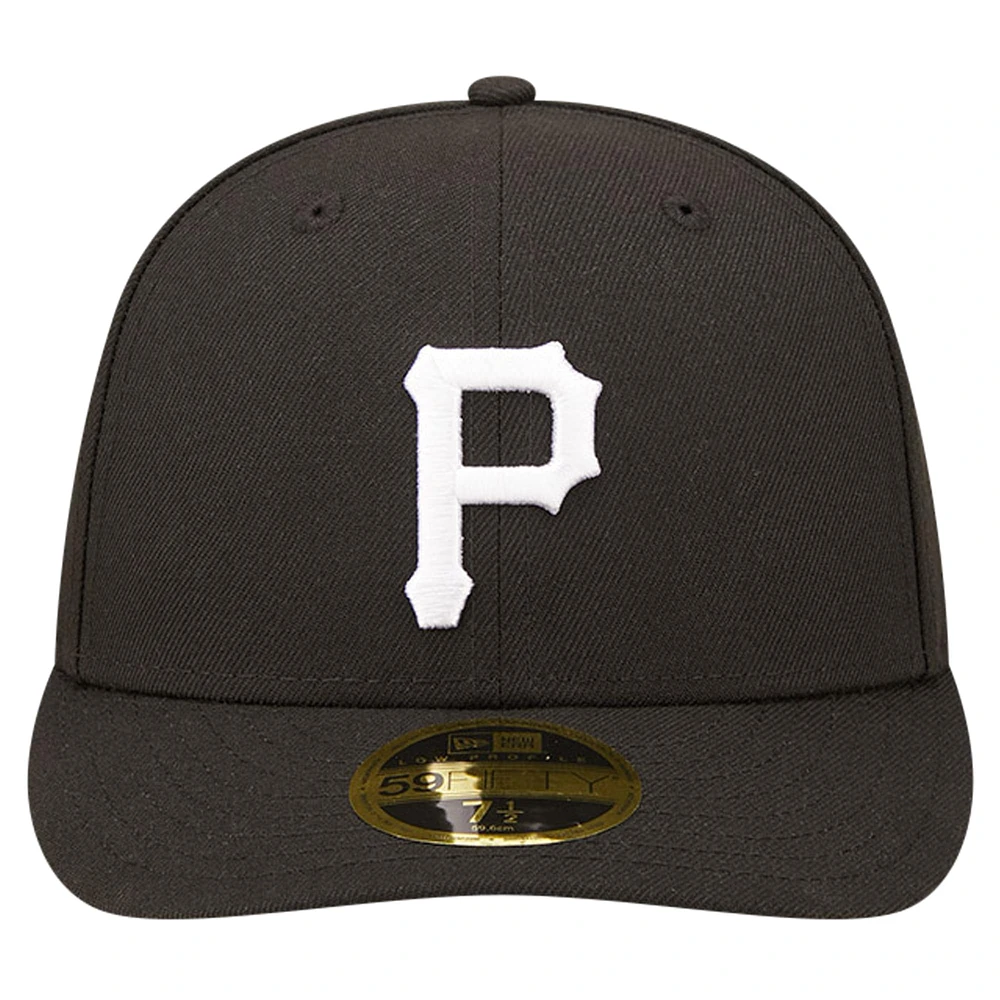 Men's New Era Black Pittsburgh Pirates Low Profile 59FIFTY Fitted Hat
