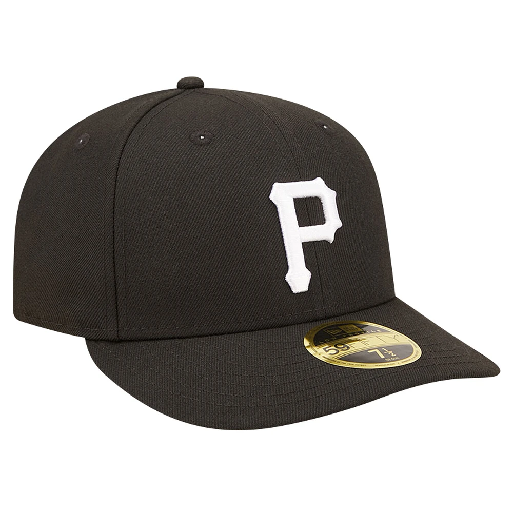 Men's New Era Black Pittsburgh Pirates Low Profile 59FIFTY Fitted Hat