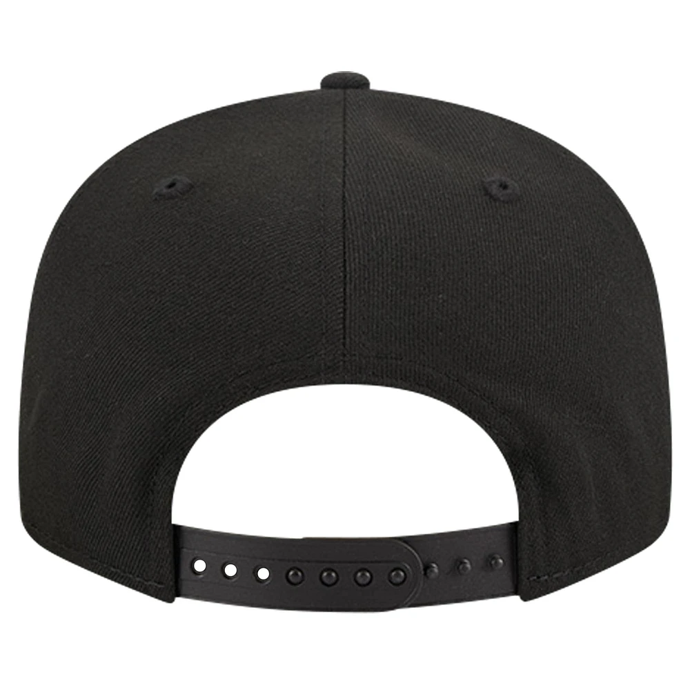 Casquette Snapback 9FIFTY noire avec logo métallique des Pirates de Pittsburgh New Era pour hommes