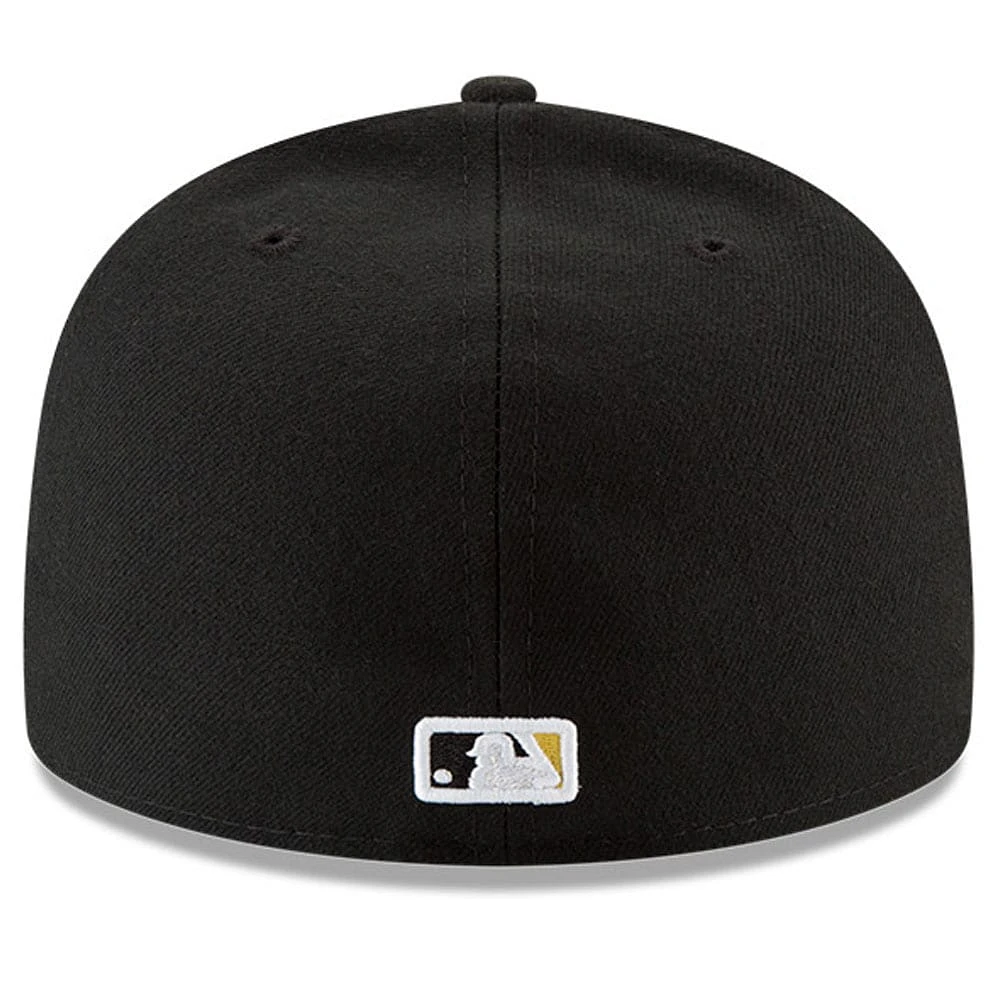 Casquette ajustée 59FIFTY du Temple de la renommée baseball national des Pirates Pittsburgh New Era pour hommes, noire