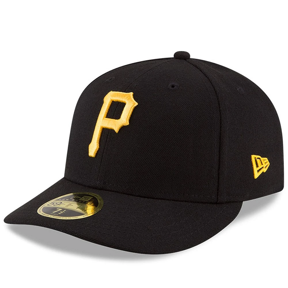 Casquette ajustée 59FIFTY à profil bas du Temple de la renommée baseball national des Pirates Pittsburgh New Era pour hommes, noire