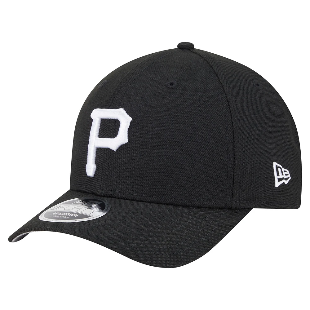 Men's New Era  Black Pittsburgh Pirates Player Replica 9FORTY Adjustable Hat