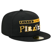 Casquette ajustée Ransom 59FIFTY des Pirates de Pittsburgh New Era pour homme, noire