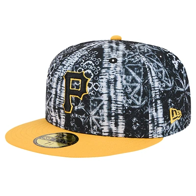 Men's New Era Black Pittsburgh Pirates Sands 59FIFTY Fitted Hat