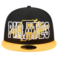 Men's New Era Black Pittsburgh Pirates Splatter 9FIFTY Snapback Hat