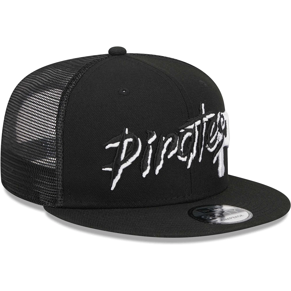 Casquette Snapback 9FIFTY Pittsburgh Pirates Street Trucker noire New Era pour homme