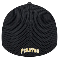 Men's New Era Black Pittsburgh Pirates Subtle Camo 39THIRTY Flex Hat