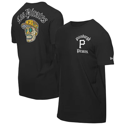 Men's New Era Black Pittsburgh Pirates Sugar Skulls T-Shirt