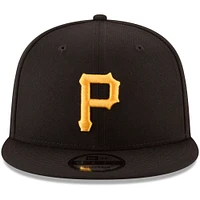 Men's New Era Black Pittsburgh Pirates Team Color 9FIFTY Snapback Hat