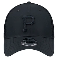 Men's New Era Black Pittsburgh Pirates Team Tone 39THIRTY Flex Hat