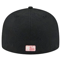 Men's New Era Black Pittsburgh Pirates Tonal Koi 59FIFTY Fitted Hat