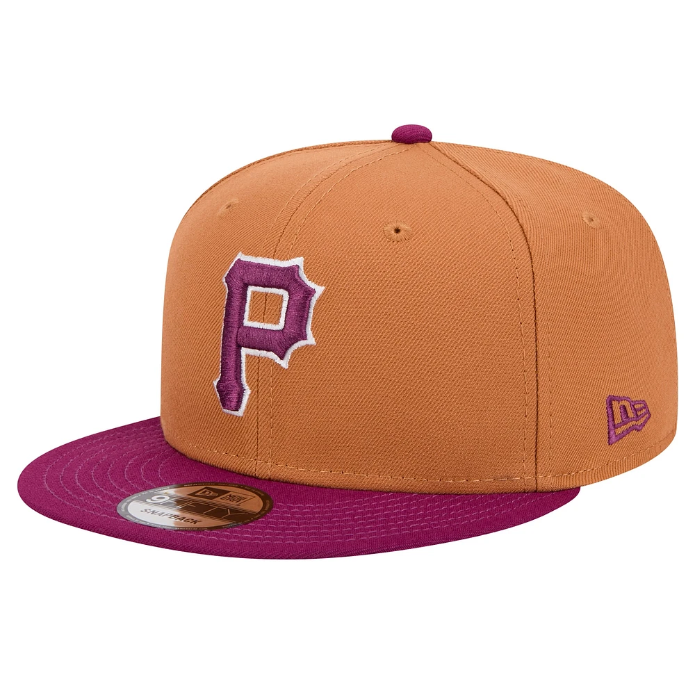 Men's New Era Brown/Purple Pittsburgh Pirates Color Pack Two-Tone 9FIFTY Snapback Hat