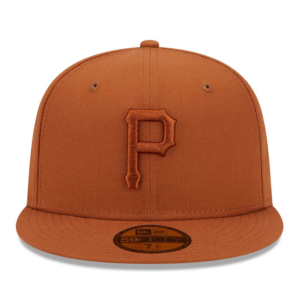 Men's New Era Brown Pittsburgh Pirates Spring Color 59FIFTY Fitted Hat