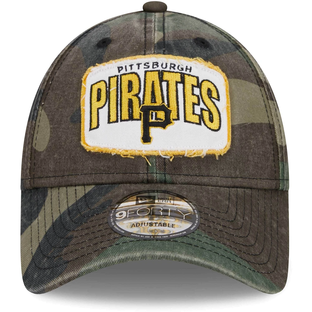 Casquette réglable New Era camouflage Pittsburgh Pirates Gameday 9FORTY pour hommes