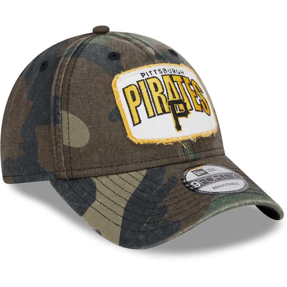 Casquette réglable New Era camouflage Pittsburgh Pirates Gameday 9FORTY pour hommes