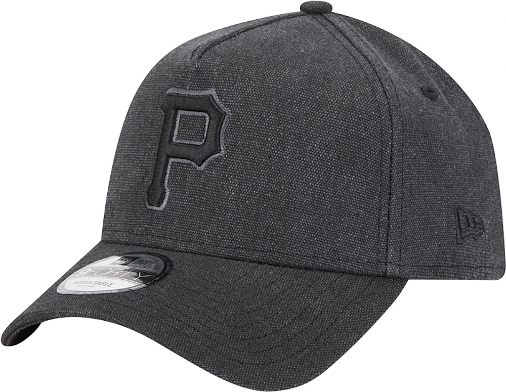 Men's New Era Charcoal Pittsburgh Pirates Logo Essentials 9FORTY A-Frame Adjustable Hat