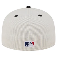Men's New Era Cream/Black Pittsburgh Pirates Two-Tone Corduroy 59FIFTY Fitted Hat