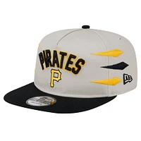 Casquette Snapback Iron Golfer des Pirates de Pittsburgh de couleur crème New Era pour homme