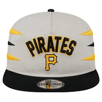 Casquette Snapback Iron Golfer des Pirates de Pittsburgh de couleur crème New Era pour homme