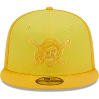 Men's New Era Gold Pittsburgh Pirates Tri-Tone 59FIFTY Fitted Hat