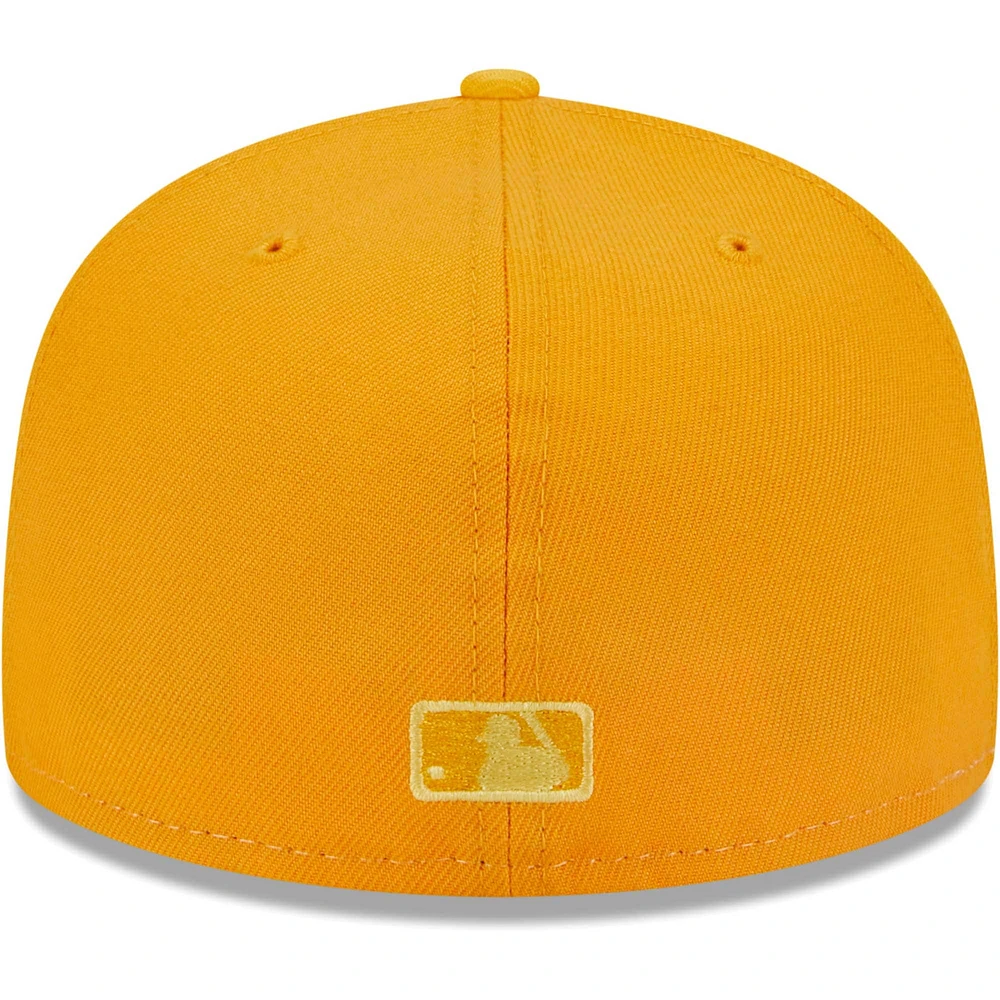 Casquette ajustée 59FIFTY Tri-Tone Pittsburgh Pirates dorée New Era pour homme