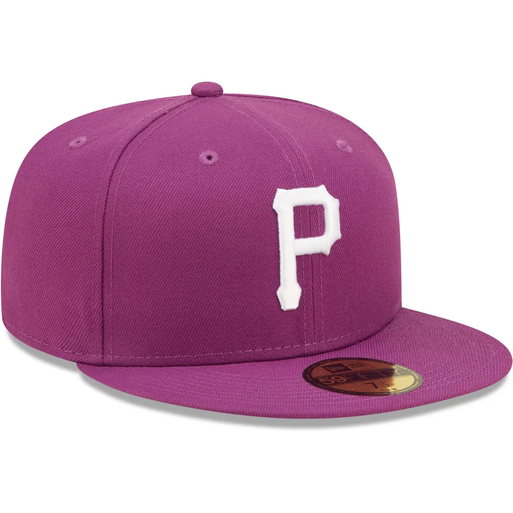 New Era Men's New Era Grape Pittsburgh Pirates Logo 59FIFTY Fitted