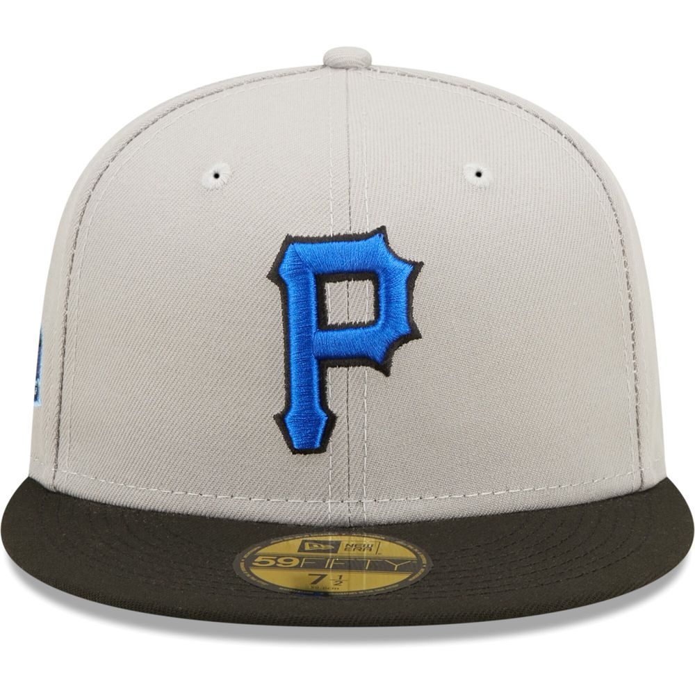 New Era Men's New Era Gray/Black Pittsburgh Pirates 1971 World Series  Undervisor 59FIFTY Fitted Hat