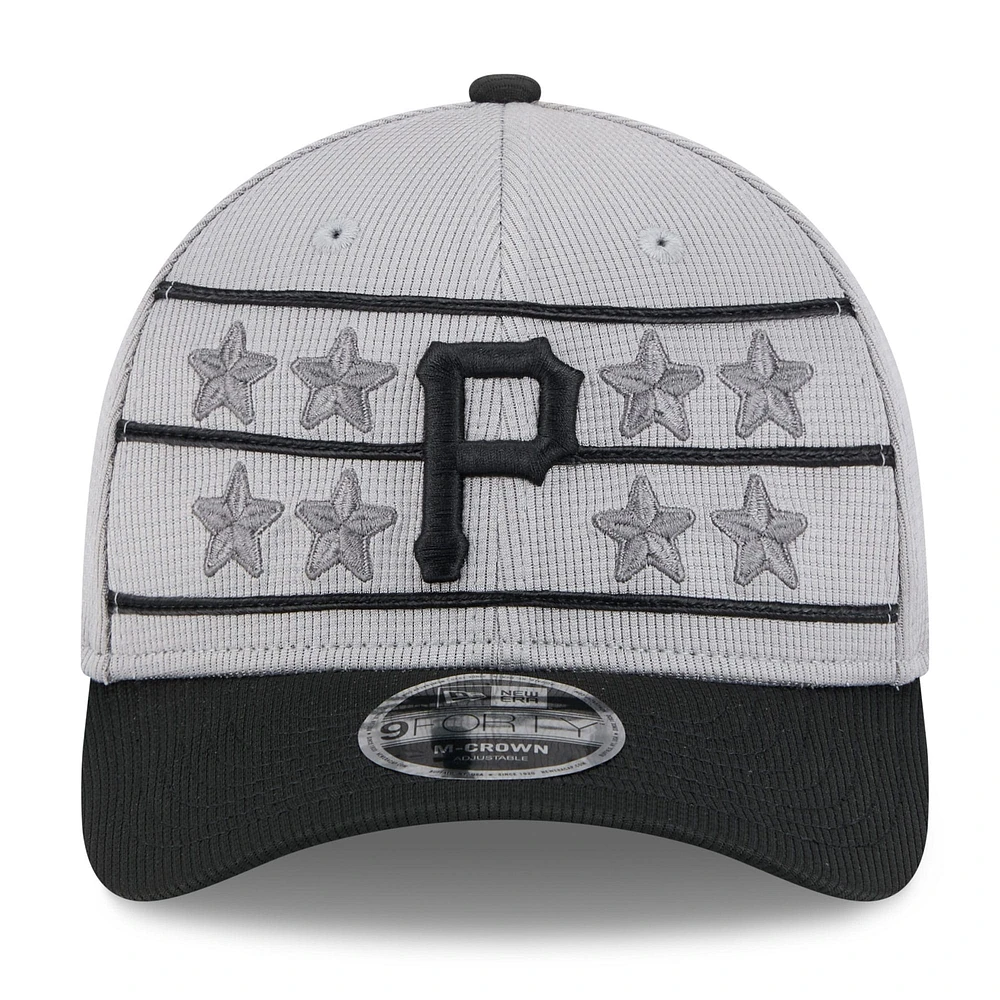 Men's New Era /Black Pittsburgh Pirates 2025 Batting Practice 9FORTY M-Crown Adjustable Hat