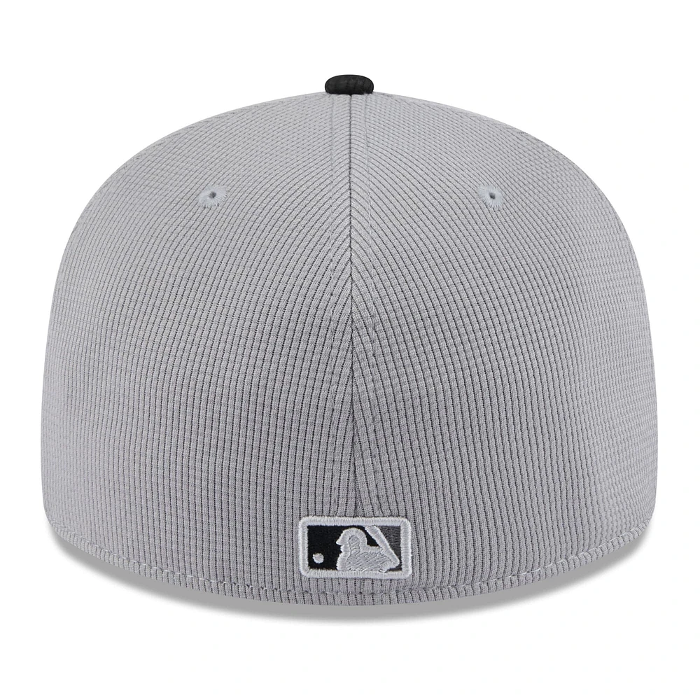 Men's New Era  Gray/Black Pittsburgh Pirates 2025 Batting Practice Low Profile 59FIFTY Fitted Hat