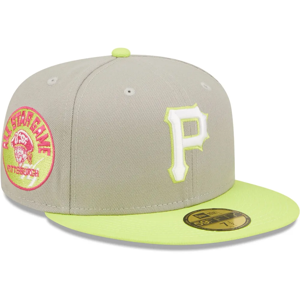 Pittsburgh Pirates New Era 5950 Fitted Hat - Alt 2 - Yellow/Black